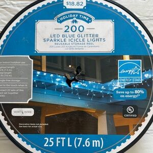 Holiday Time LED Blue Sparkle Icicle Lights